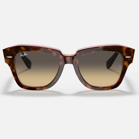 Ray Ban State Street Havana on Transparent Pink