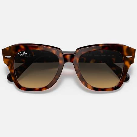 Ray Ban State Street Havana on Transparent Pink