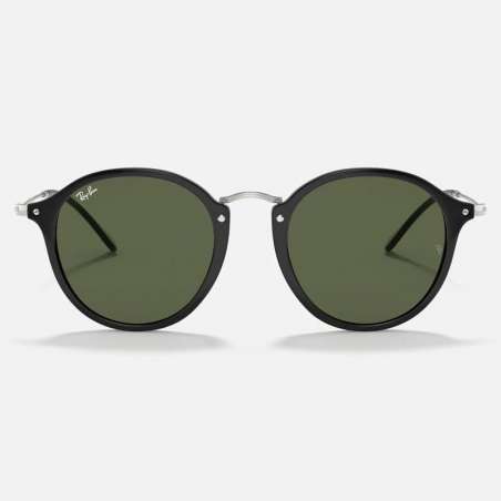 Ray Ban Round Fleck Noir Argent