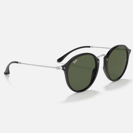 Ray Ban Round Fleck Noir Argent