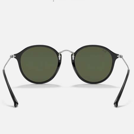 Ray Ban Round Fleck Noir Argent