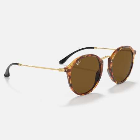 Ray Ban Round Spotted Brown Havana