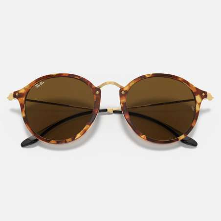 Ray Ban Round Spotted Brown Havana