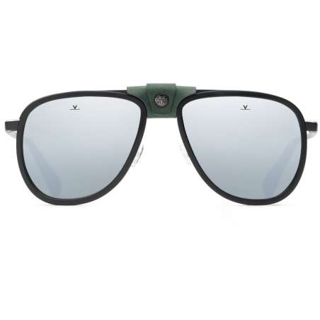 Vuarnet Square XL 2112 Noir - Vert / Pure Grey Silver Flash