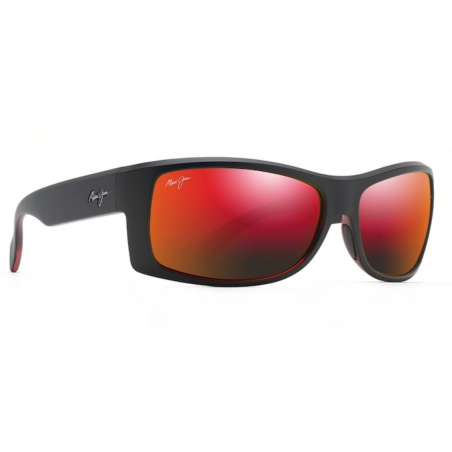 Maui Jim Equator Noir avec intérieur rouge