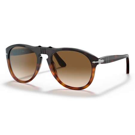 Persol 0649 Marron foncé/Écaille de tortue Marron clair