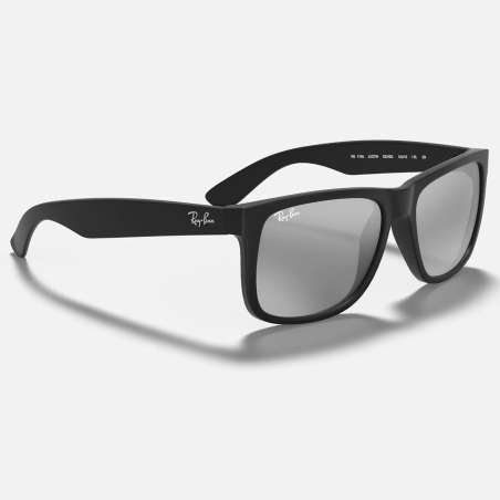 Ray Ban Justin Rubber Black - Silver