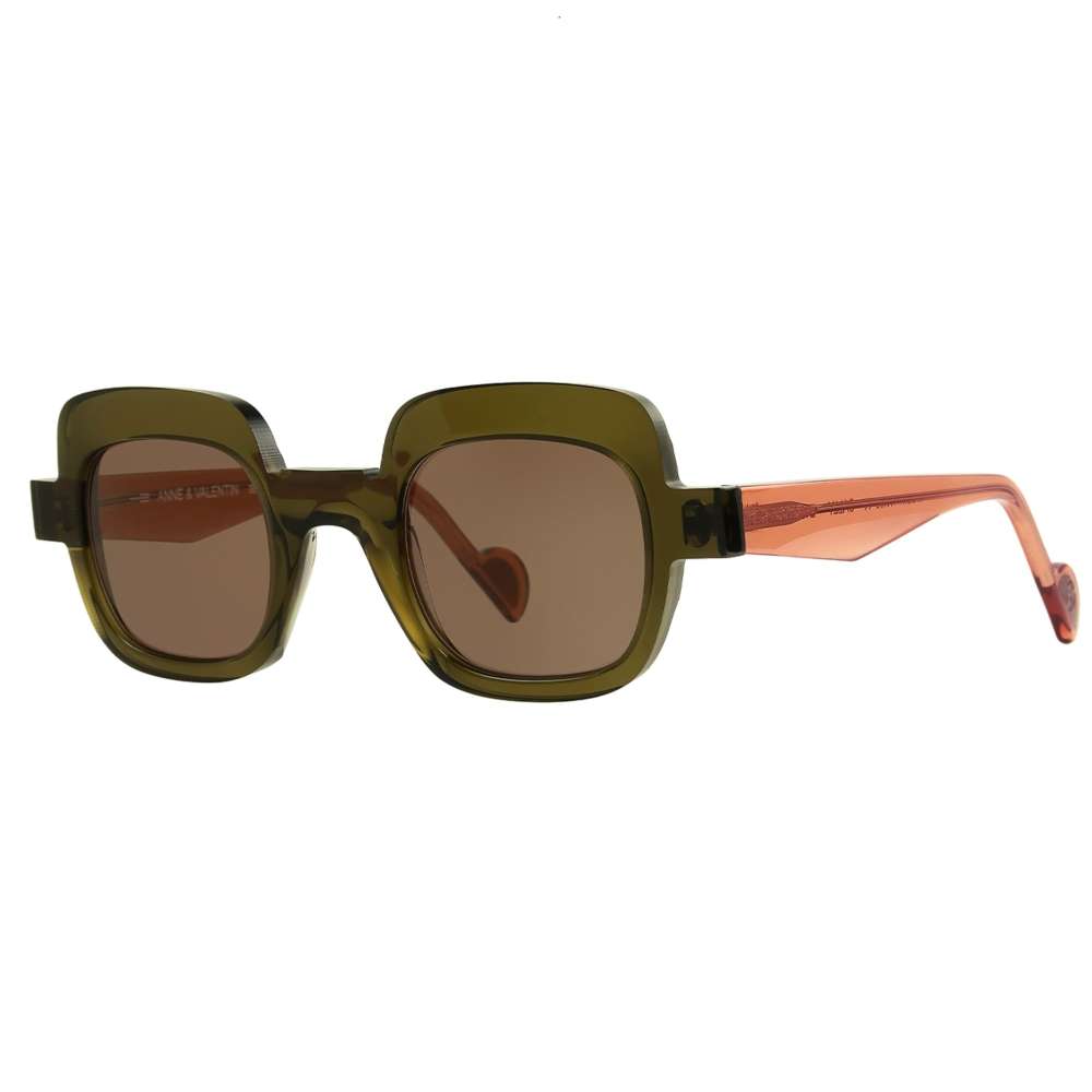 Anne Valentin Sally Vert Orange Lunettes de soleil Funoptic