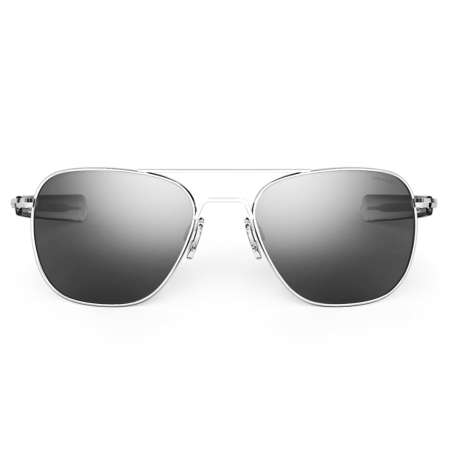 Aviator Bright Chrome Bayonet Gris Polarisé