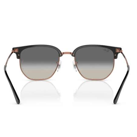 Ray ban New Clubmaster Gris foncé sur or rose