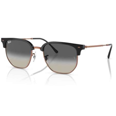 Ray ban New Clubmaster Gris foncé sur or rose