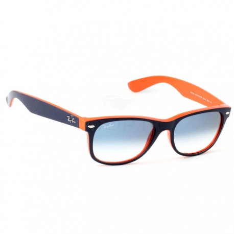 blue and orange ray bans