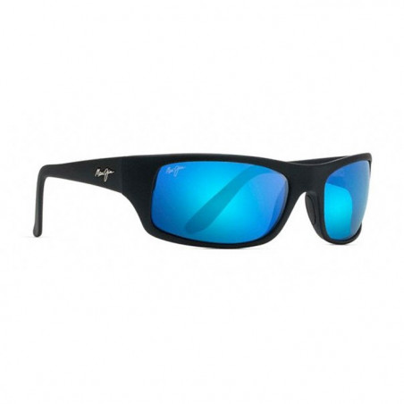 Maui jim Blue Peahi Noir Mat Caoutchouté Maui jim Blue Peahi Noir Mat Caoutchouté