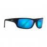 Maui jim Blue Peahi Noir Mat Caoutchouté Maui jim Blue Peahi Noir Mat Caoutchouté