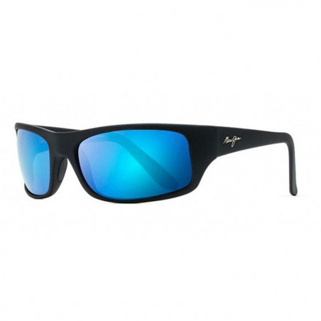 Maui jim Blue Peahi Noir Mat Caoutchouté Maui jim Blue Peahi Noir Mat Caoutchouté