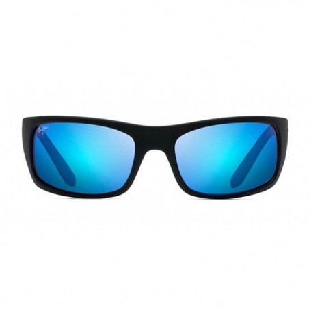 Maui jim Blue Peahi Noir Mat Caoutchouté Maui jim Blue Peahi Noir Mat Caoutchouté