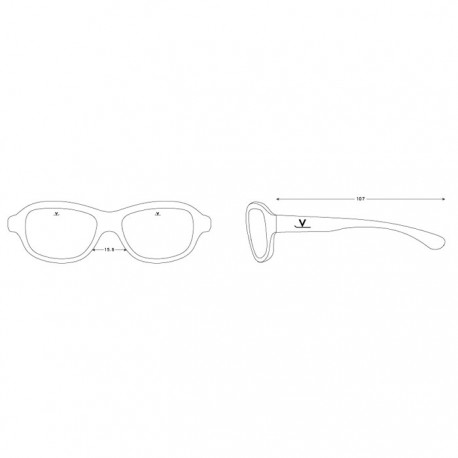 Vuarnet Kids Rectangle Brun - Brown