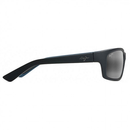 Maui Jim Kanaio Coast Noir mat doux avec blanc et bleu