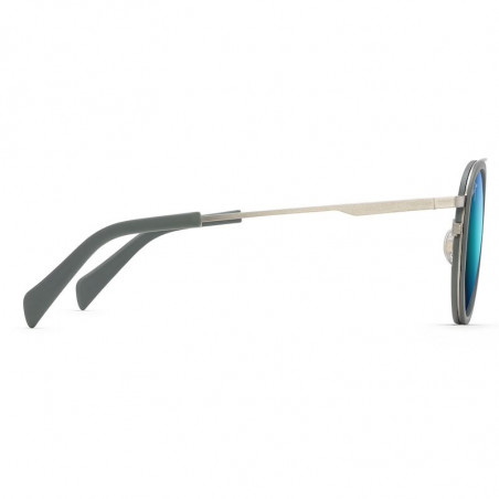 Maui Jim Even Keel Brushed Silver With Powder Blue