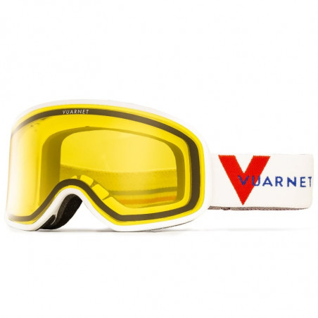 Vuarnet Masque de Ski 1920 Blanc Mat  avec écran Jaune